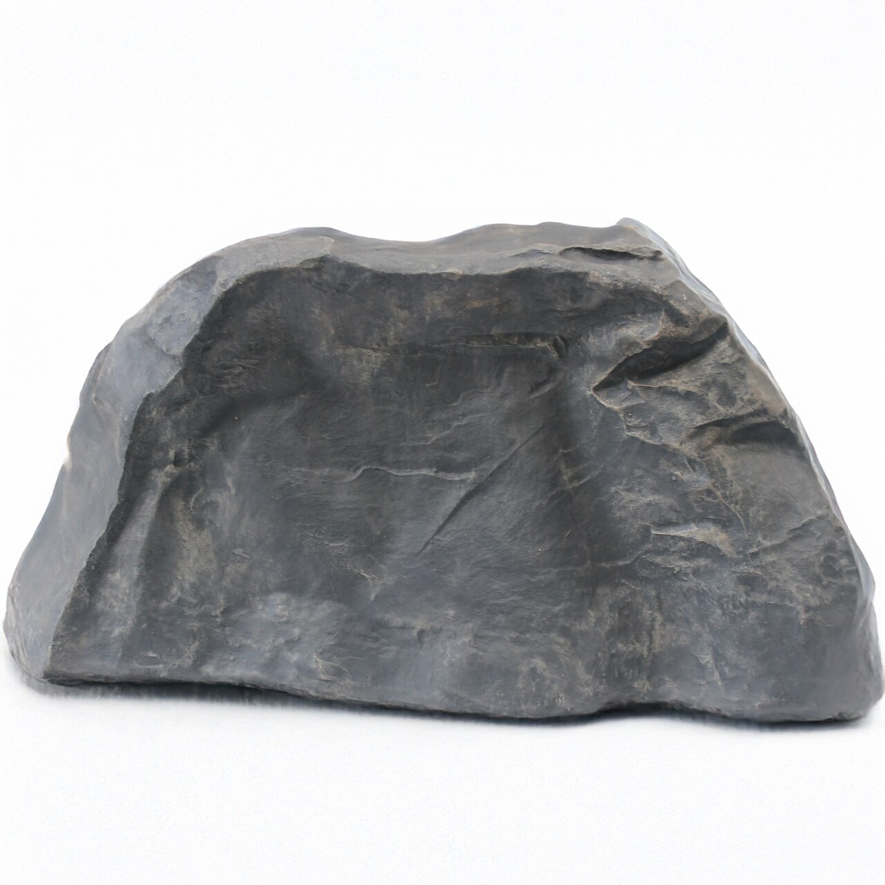 Decorative Outdoor Weather-Resistant Artistic Artificial Faux Stone Rock, Garden Patio Granite Grey Fiberglass Stone